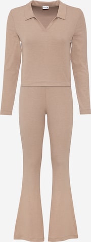 LSCN by LASCANA Pyjama in Beige: predná strana