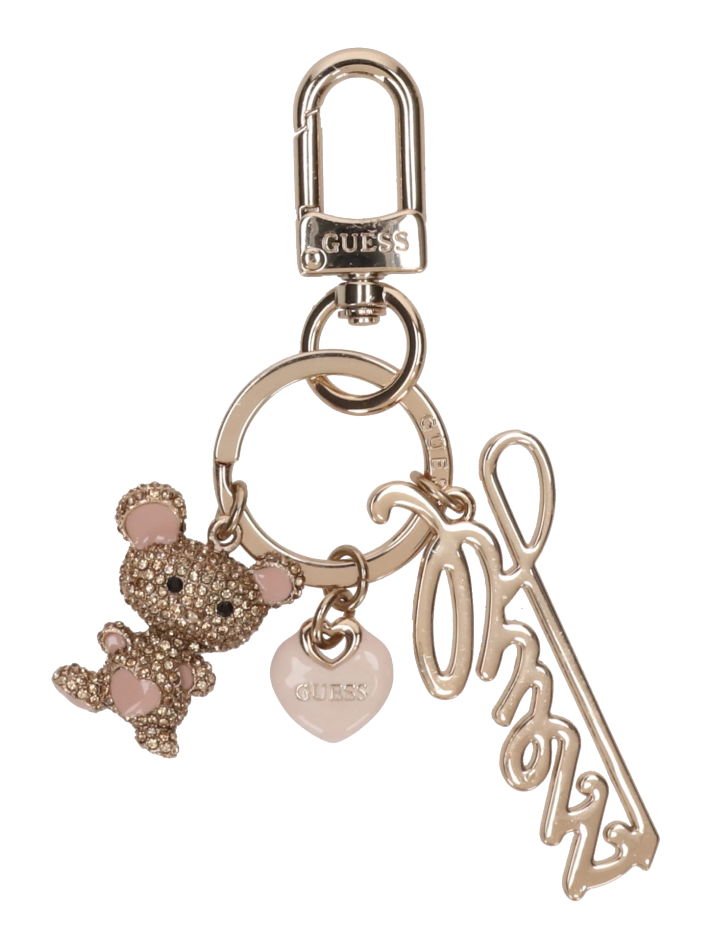 GUESS Schlüsselanhänger 'KEYRING' in Gold: Vorderseite