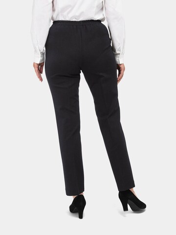 Goldner Regular Bundfaltenhose ' Martha' in Schwarz