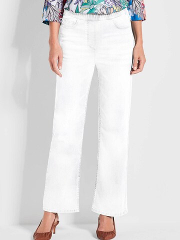 Goldner Wide leg Jeans in Wit: voorkant