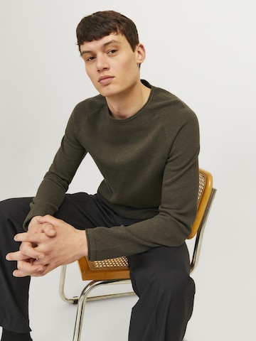 JACK & JONES Средняя посадка Свитер 'JJEHill' в Зеленый