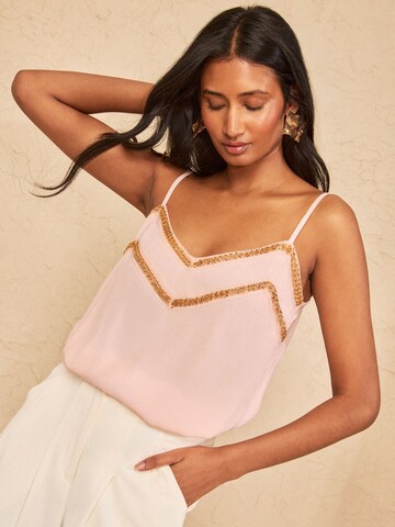 love & roses Top - rózsaszín