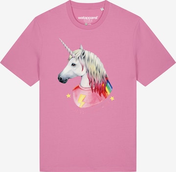 Watapparel T-Shirt 'Flash, the unicorn' in Pink: Vorderseite