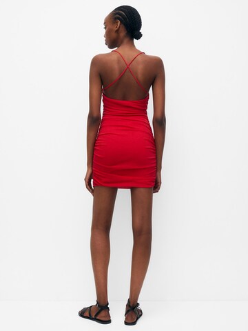 Pull&Bear Kleid in Rot