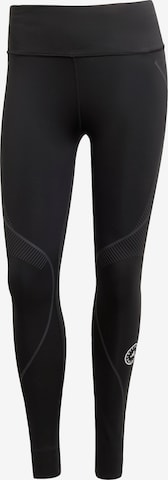 juoda ADIDAS BY STELLA MCCARTNEY Siauras Sportinės kelnės 'TruePace': priekis