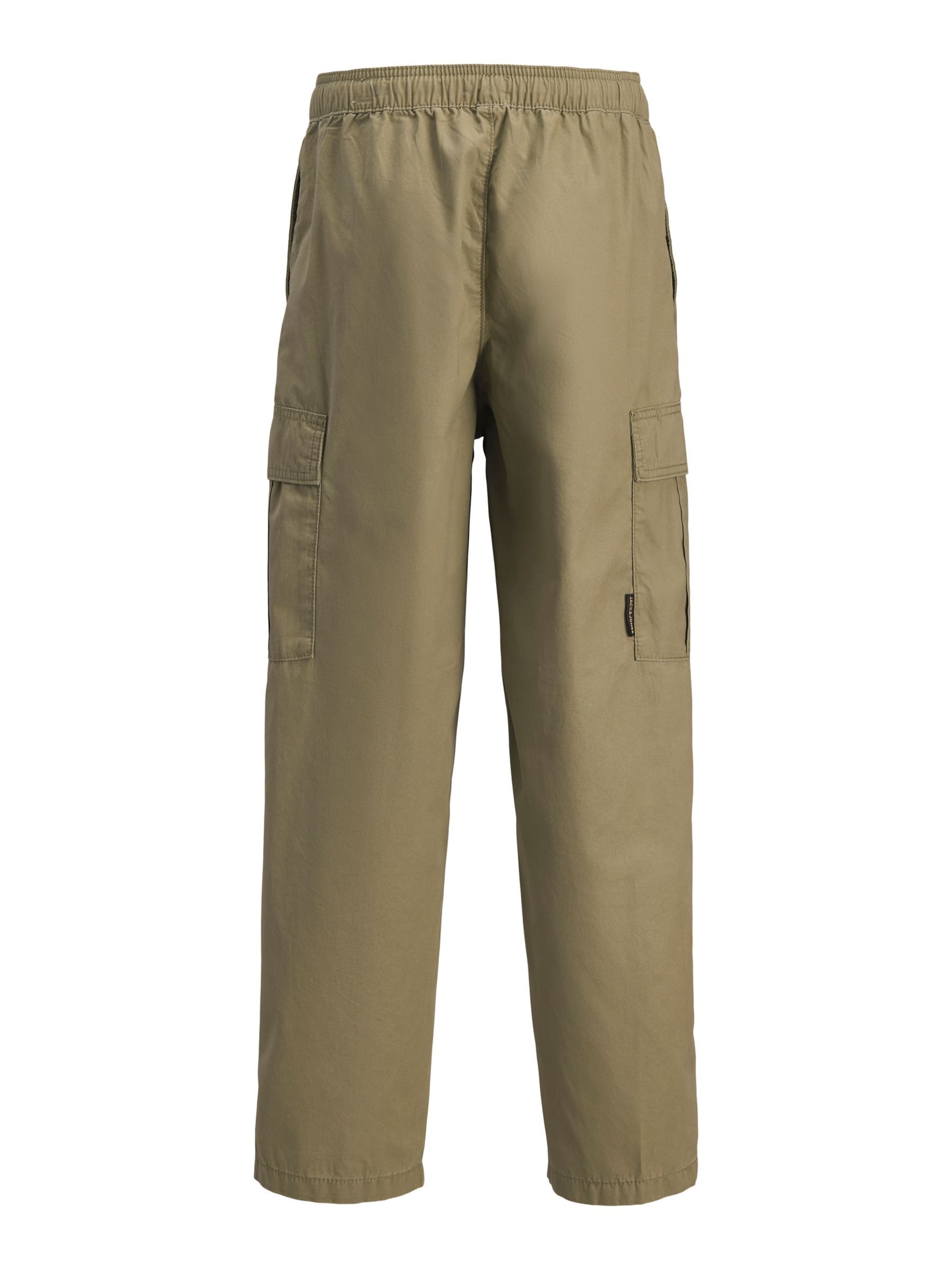 Jack & Jones Junior Regular Trousers 'JPStevan Crisp' in Green