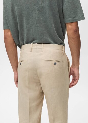 MANGO MAN Regular Pleated Pants 'Victor' in Brown