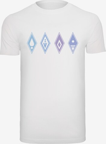 F4NT4STIC T-Shirt 'Disney Frozen 2 Symbols' in Weiß: predná strana