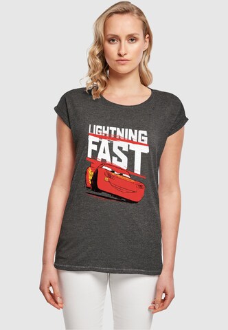 ABSOLUTE CULT T-Shirt 'Cars - Lightning Fast' in Grau: predná strana