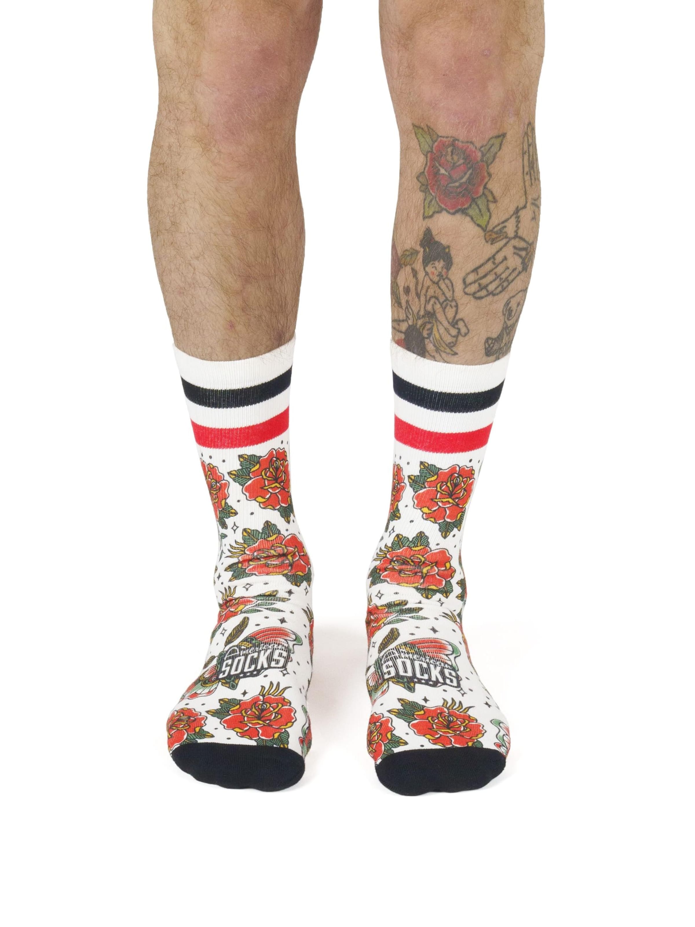 American Socks - Calcetines 'Moth - Mid High' en blanco