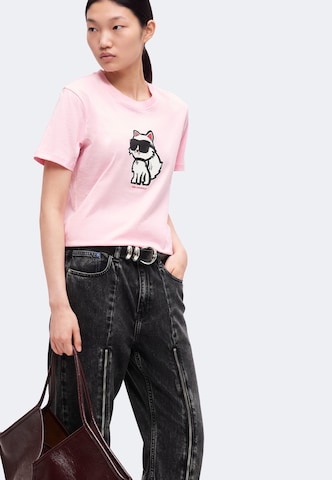 Karl Lagerfeld Shirt 'Ikon Choupette' in Pink
