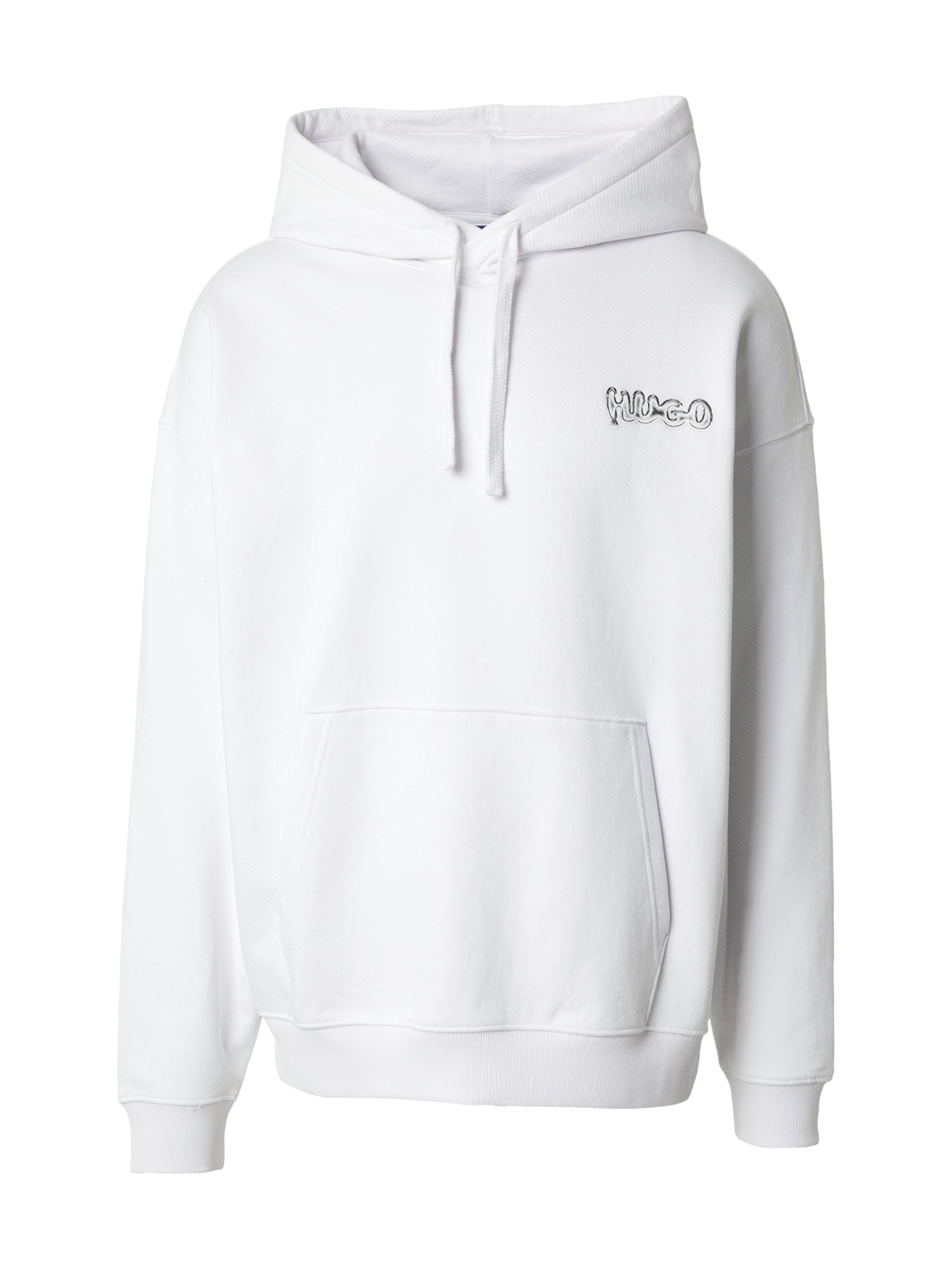 HUGO Свитшот &#x27;Nyrohood&#x27; в Белый: спереди