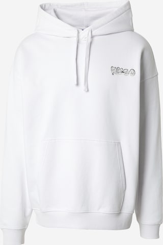 HUGO Sweatshirt 'Nyrohood' in Wit: voorkant