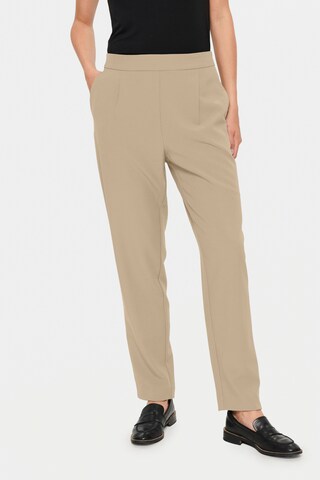 Effilé Pantalon 'Celest' SAINT TROPEZ en beige : devant