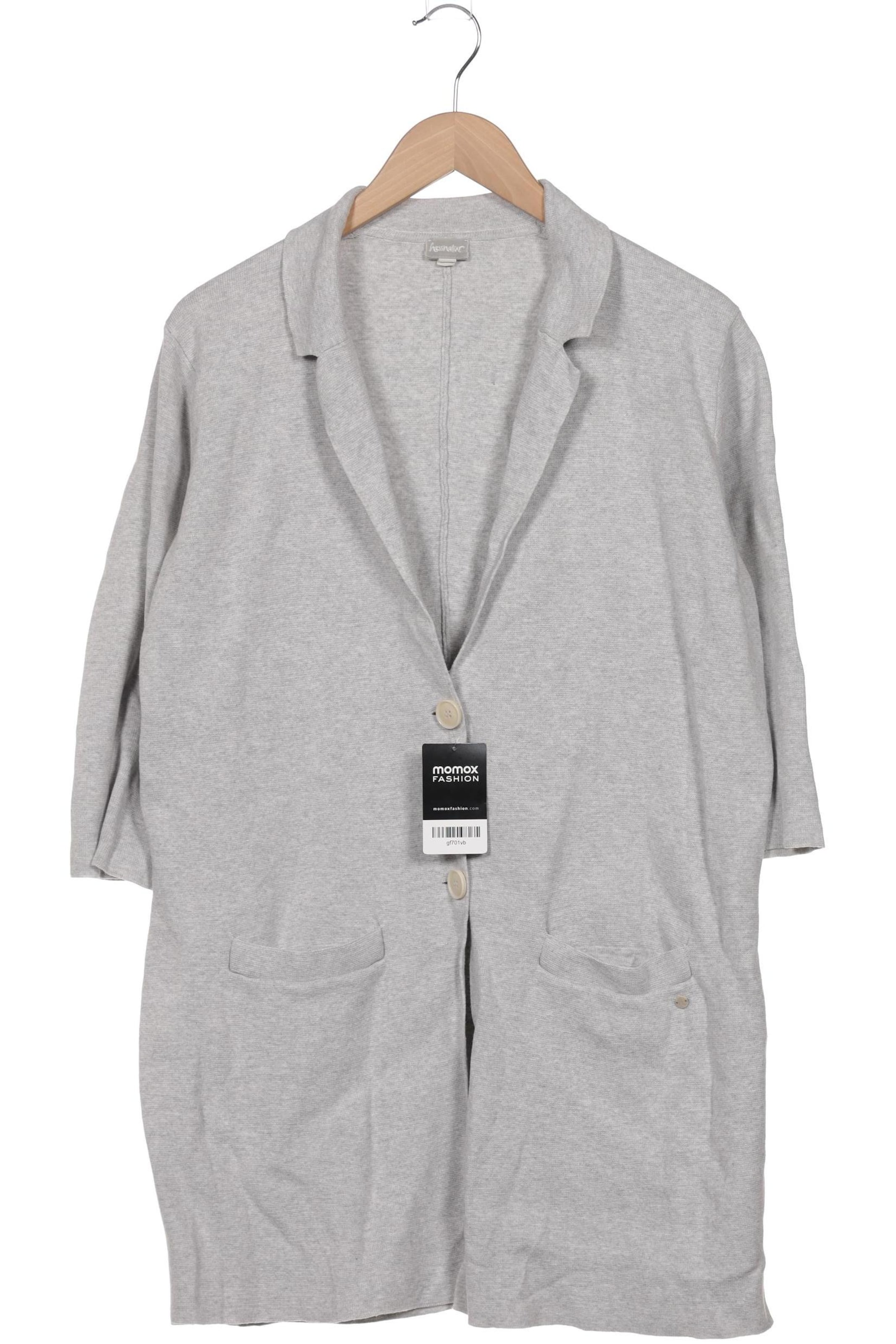 hessnatur Sweater & Cardigan in XL in Grey: front