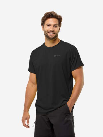 JACK WOLFSKIN - Camisa funcionais 'PRELIGHT TRAIL' em preto: frente