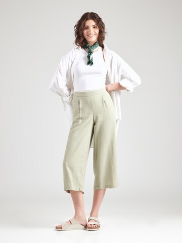 ONLY Wide leg Pleat-Front Pants in Green