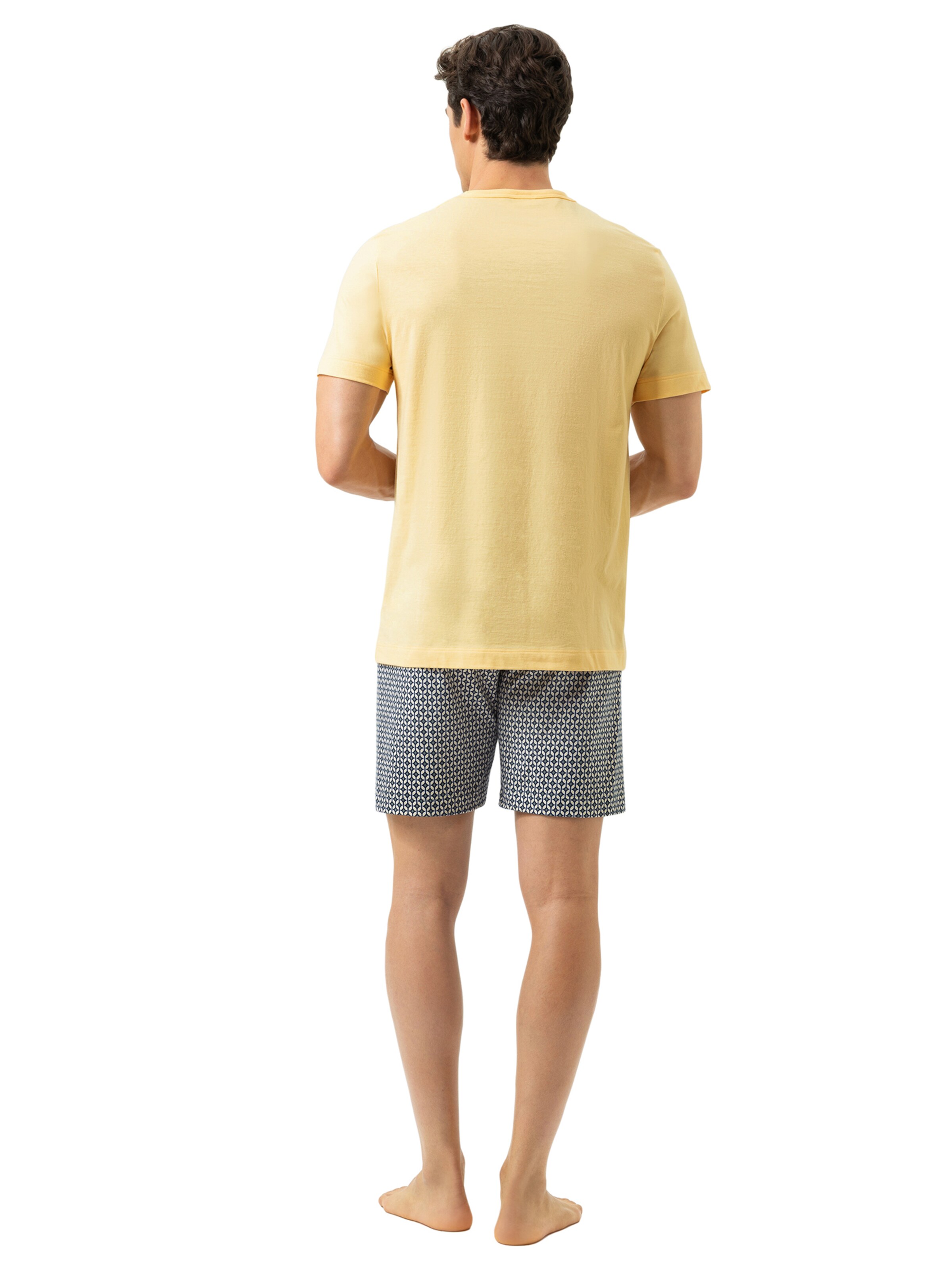 Mey Pyjama 'Lemon Weave' in Gelb