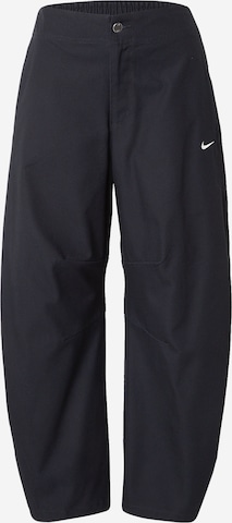 Nike SportswearLoosefit Hlače - crna boja: prednji dio