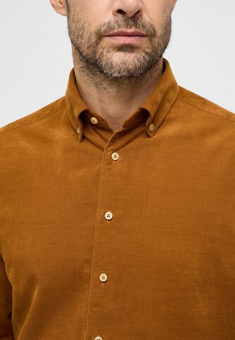 ETERNA Regular fit Button Up Shirt in Brown