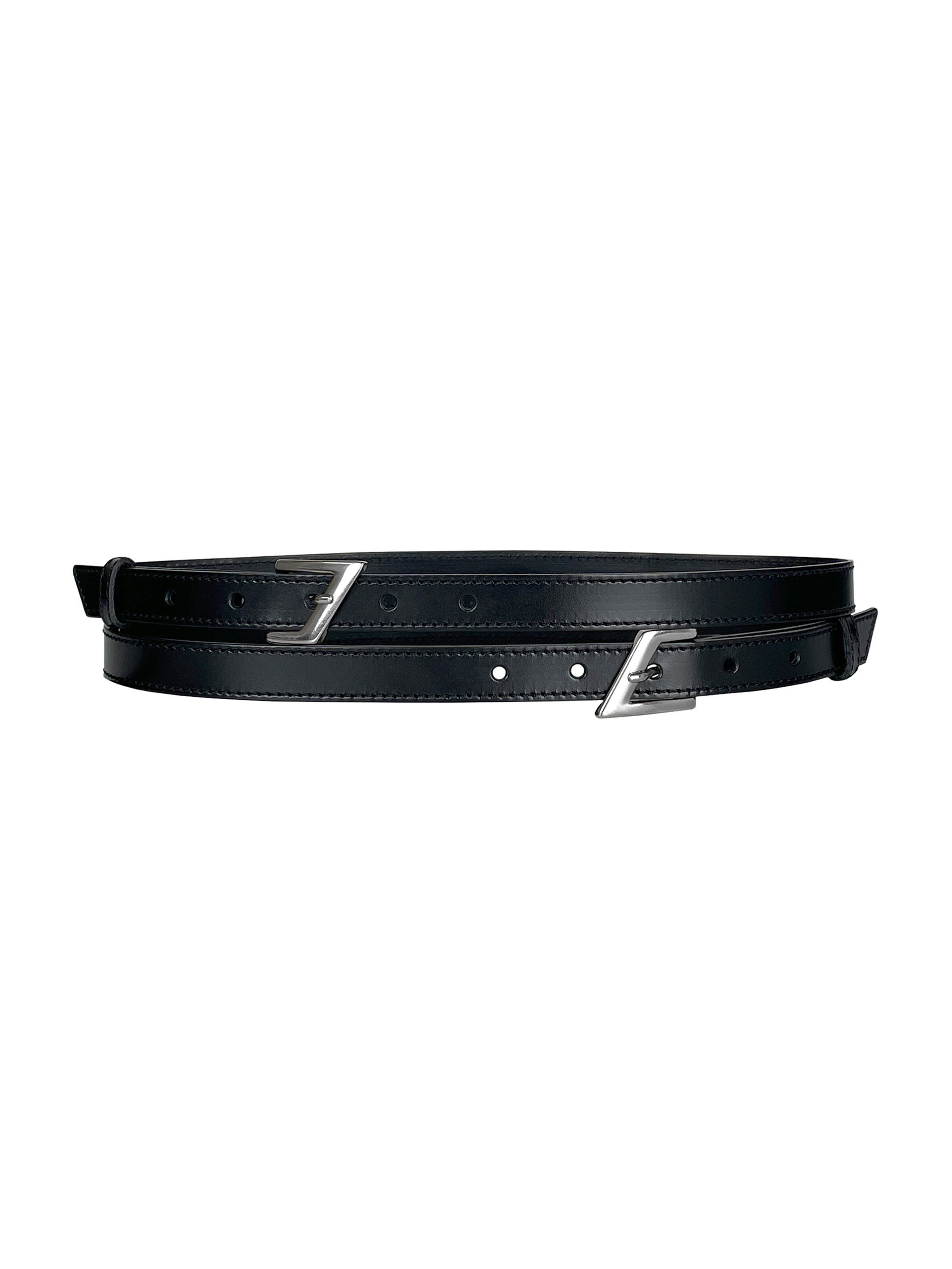 Haute Cuir Belt 'Divergent Belt' in Black: front