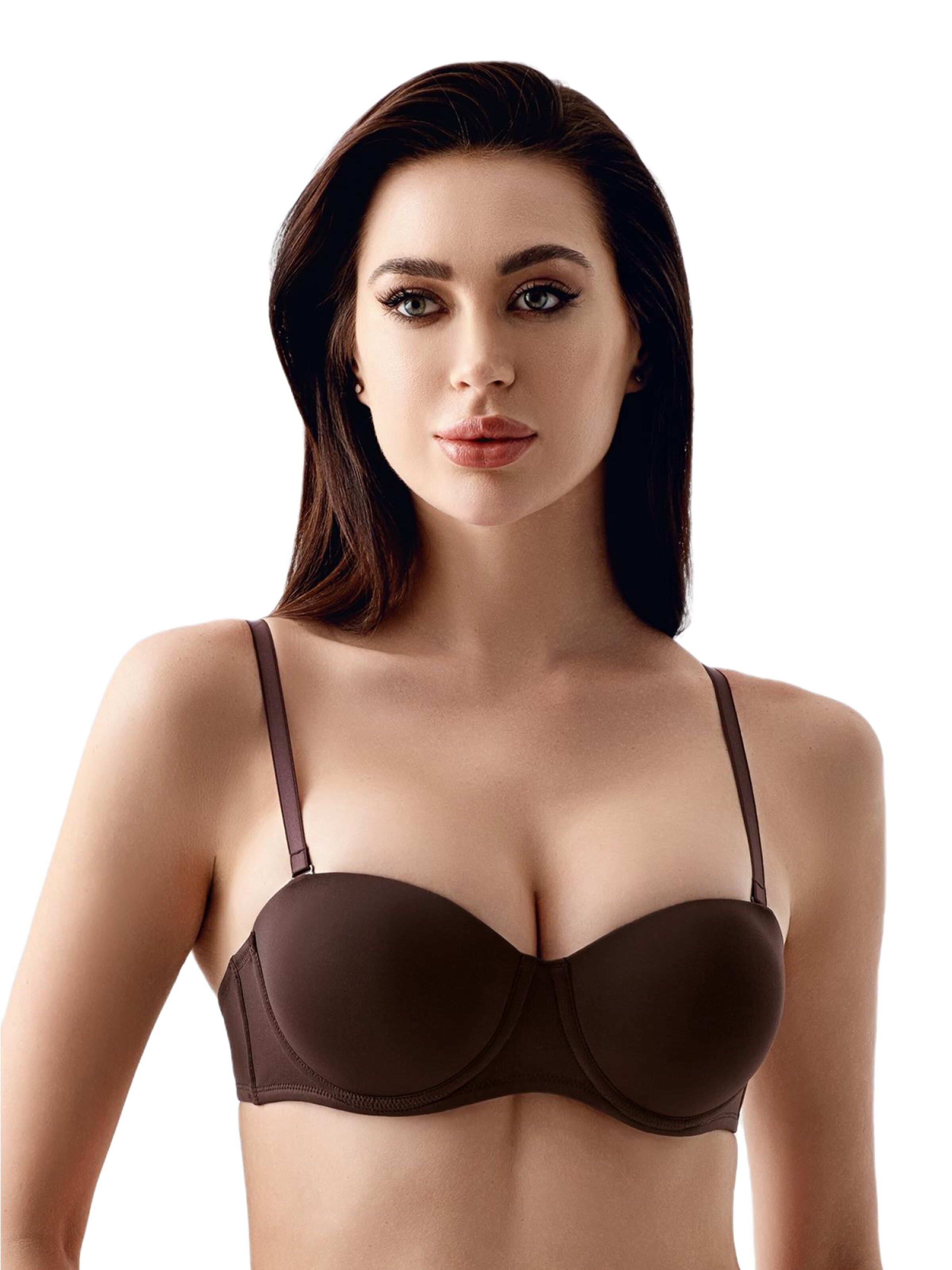 Push-up Soutien-gorge C&City en marron : devant