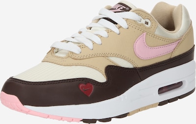 Sneaker bassa 'AIR MAX 1' Nike Sportswear di colore beige / avorio / cioccolato / rosa, Visualizzazione prodotti