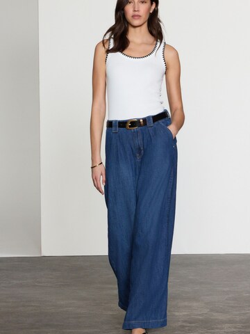 Next Wide Leg Jeans in Blau