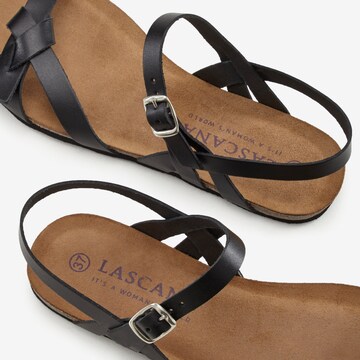 LASCANA Sandal i svart