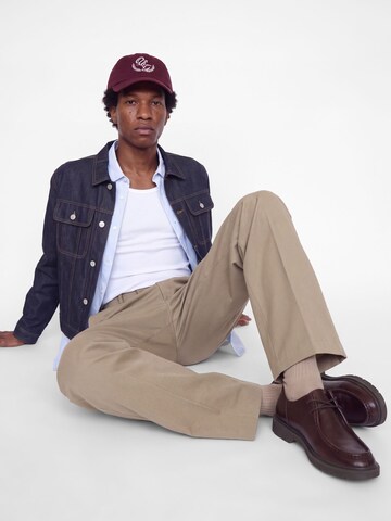 JACK & JONES Loose fit Trousers with creases in Beige