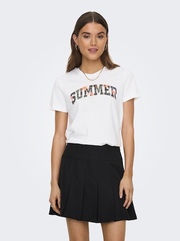 ONLY Shirt 'SUMMER' in White: front