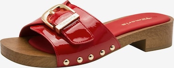 Sabots Tamaris en rouge : devant