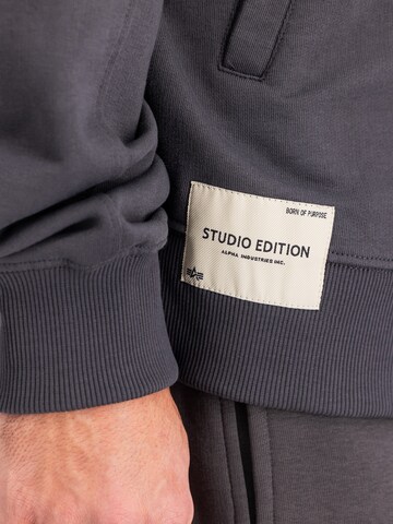 ALPHA INDUSTRIES Sweat jacket 'Studio Edition' in Grey