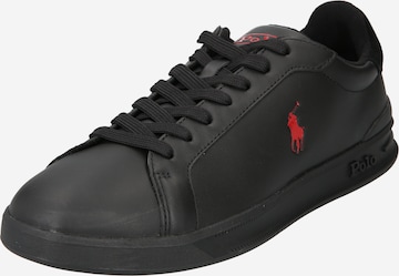 Sneaker bassa di Polo Ralph Lauren in nero: frontale