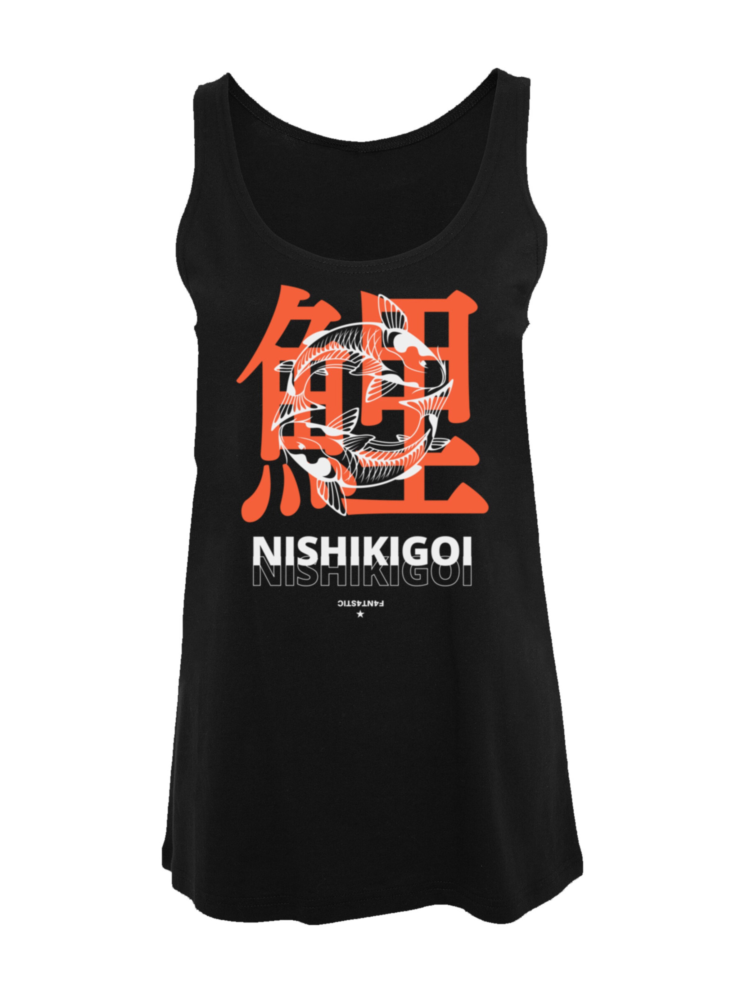 F4NT4STIC Top 'Nishikigoi Koi Japan' in Zwart: voorkant
