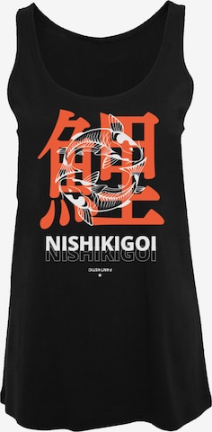 F4NT4STIC Top 'Nishikigoi Koi Japan' in Zwart: voorkant