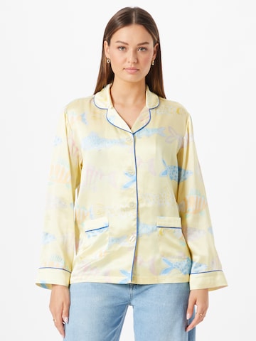 Helmstedt Pajama shirt 'Mizu' in Yellow: front