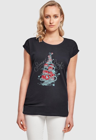 ABSOLUTE CULT T-Shirt 'The Nightmare Before Christmas - Scary And Bright' in Blau: predná strana