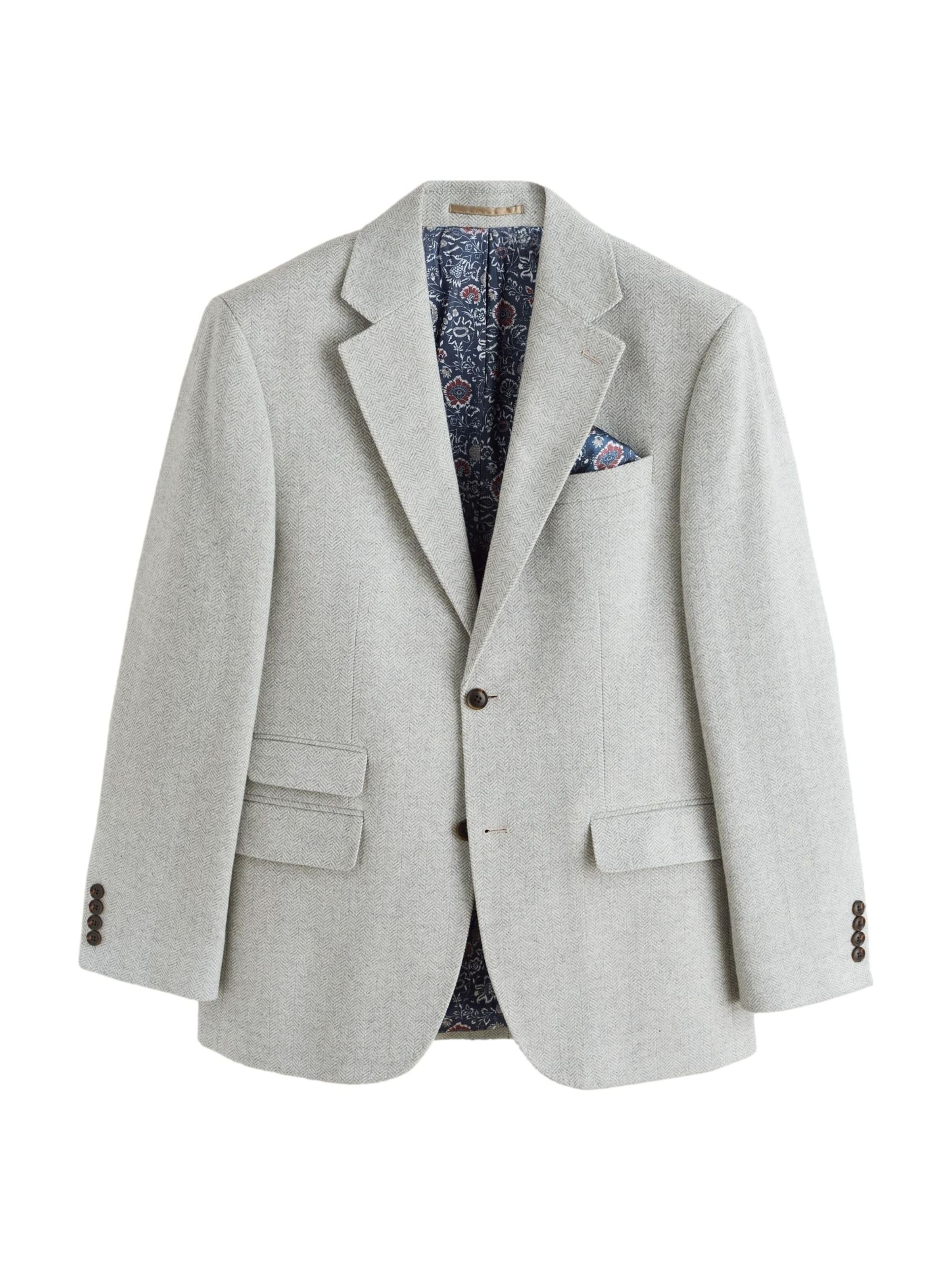 Coupe regular Veste de costume 'Nova Fides' Next en gris : devant