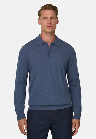 Sweat-shirt Boggi Milano en bleu : devant