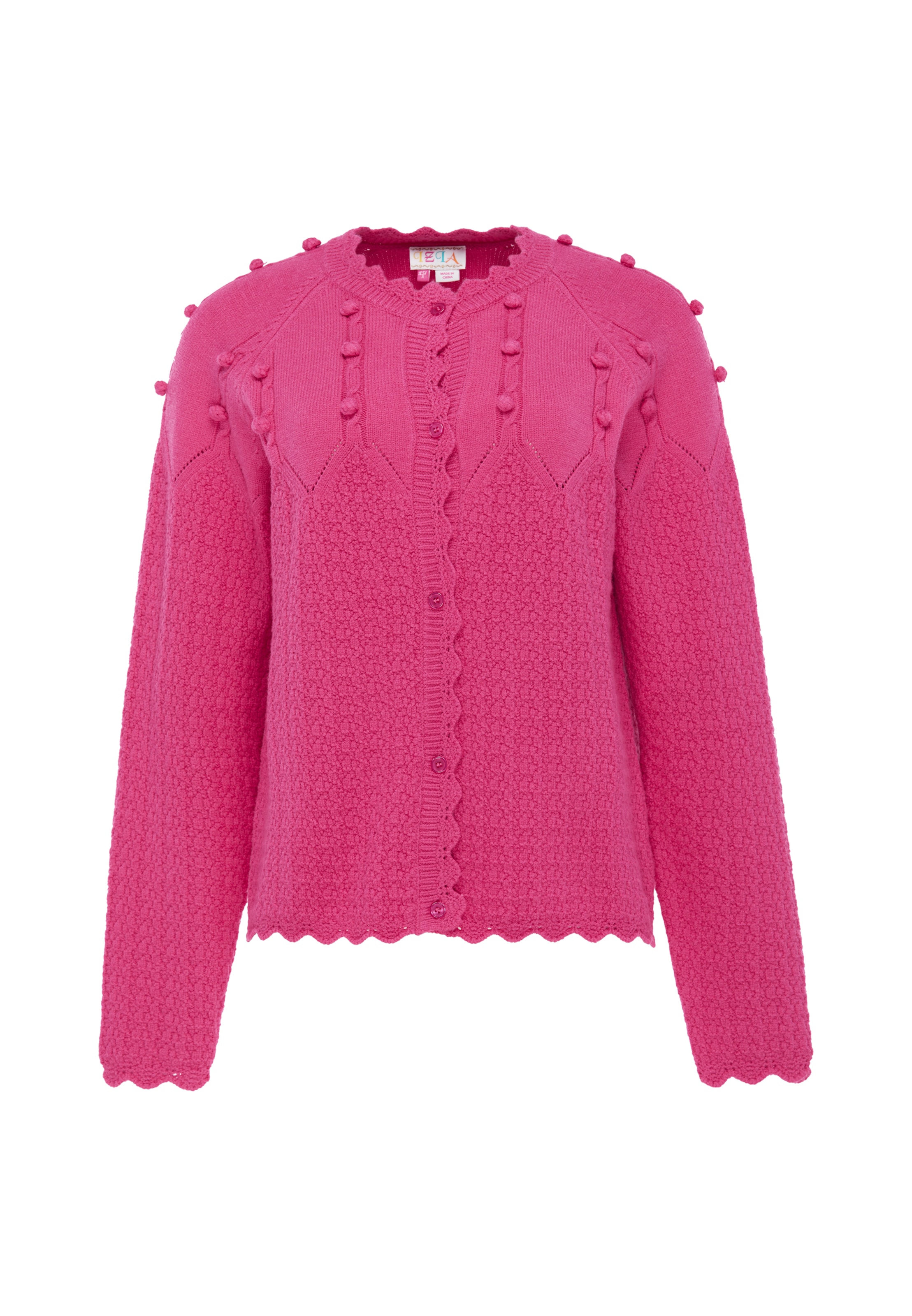 IZIA Gebreid vest in Roze: voorkant