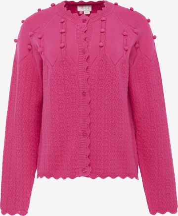 Cardigan IZIA en rose : devant