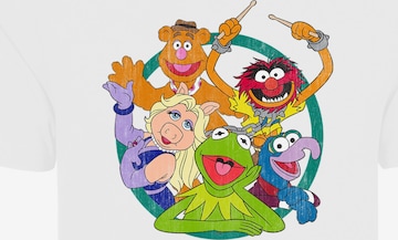 F4NT4STIC Shirt 'Disney Muppets Group Circle' in White: front
