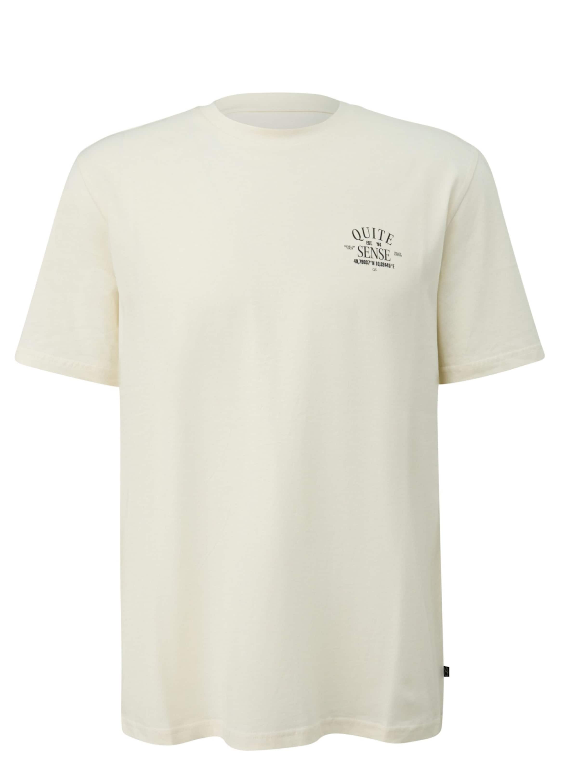 QS Shirt 'Q/S designed by - Heren t-shirt' in Wit: voorkant