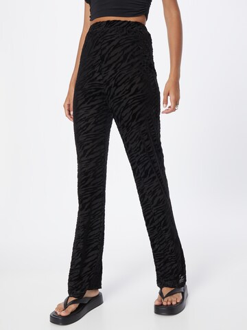 évasé Pantalon Daisy Street en noir : devant