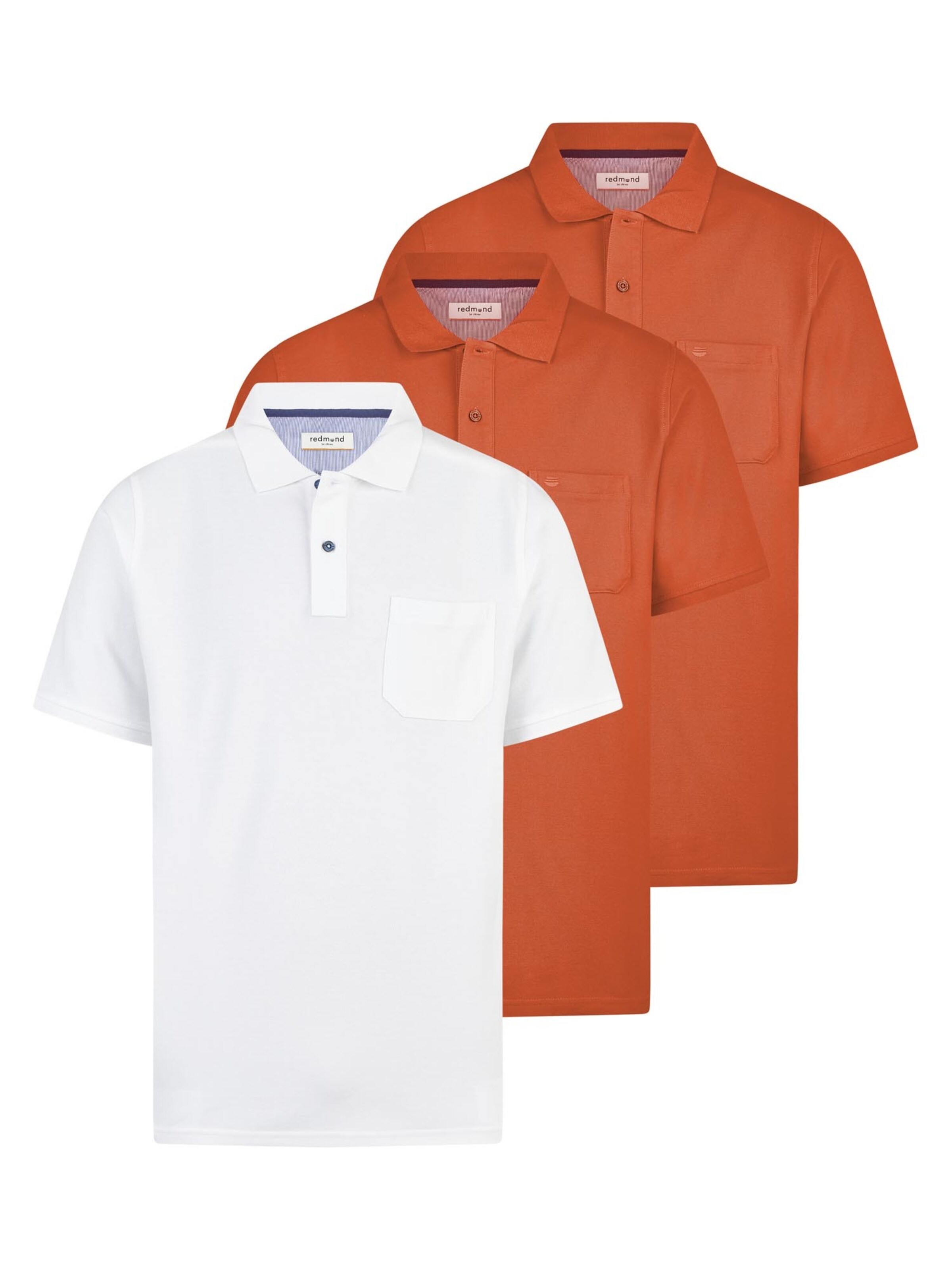 redmond Shirt 'Basic'‌‌‌‌‌‌ in Orange: Vorderseite