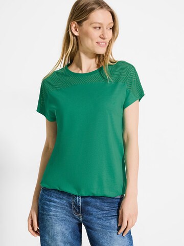 CECIL Shirt 'Burn-Out' in Green: front