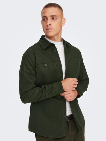 Only & Sons Regular Fit Jacke 'Bob' in Grün