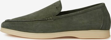 Boggi Milano Mocassins 'Suede' in Groen: voorkant