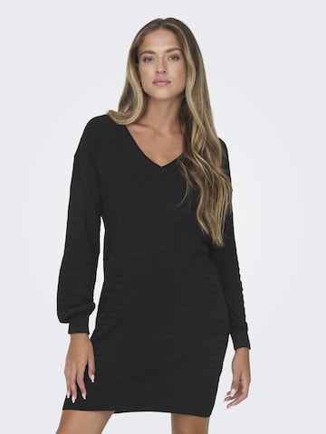 ONLY Knitted dress 'CATA' in Black: front